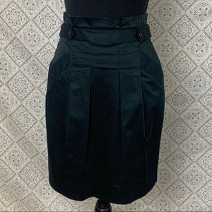BCBGMaxAzria Retro Paper Bag Pencil Black Skirt 2